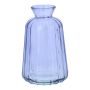 Bouteille décorative en verre TATIANA rainurée, lilas clair-transparent, 11cm, Ø6,5cm