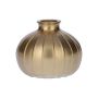 Vase à fleurs ALFHARD, verre rainuré, doré métallisé, 8,5 cm, Ø 10,5 cm