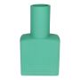 Vase décoratif carré ORESTINO en verre, menthe mat, 13x7,5x22,5cm