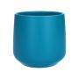 Cache-pot ZIOKA en céramique, turquoise mat, 13,5cm, Ø14,5cm