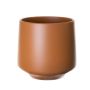 Cache-pot ZIOKA en céramique, caramel mat, 20,8cm, Ø23,5cm