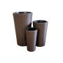 Set de pots de fleurs NAVIN, marron, 74cm, 54cm, 44cm