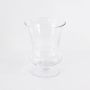 Photophore / Vase sur pied CATANIA en verre transparent, 24cm, Ø18cm