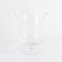 Photophore / Vase sur pied CATANIA en verre transparent, 29,5cm, Ø23cm