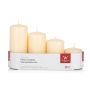 Bougies de l'avent JENARO, 4 pièces, gradué, biscuit, 6cm, 8cm, 10cm, 12cm, Ø5cm - Made in Germany