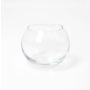 Vase rond / Photophore boule TOBI EARTH, en verre transparent, 7cm, Ø9,5cm