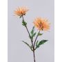 Fleur textile chrysanthème ESTELLE, jaune-orange, 70cm, Ø8-10cm