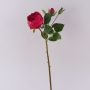 Rose pommée artificielle MIRETTA, rouge, 60 cm, Ø 3-9 cm