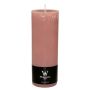 Bougie pilier AURORA, bois de rose, 19cm, Ø10cm, 155h - Made in Germany