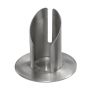 Bougeoir en laiton CONSTANCE, pour bougies d'environ Ø4cm, nickelé, brossé mat, argenté, 8cm, Ø9cm