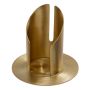 Bougeoir en laiton CONSTANCE, pour bougies d'environ Ø5cm, brossé mat, or, 9cm, Ø10cm