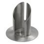 Support de bougie en laiton CONSTANCE, pour bougies d'environ Ø5cm, nickelé, brossé mat, argent, 9cm, Ø10cm
