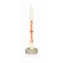 Chandelier en bois ANNERIKE, pour bougie de la veillée pascale, naturel, 1,5cm, Ø5cm