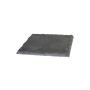 Support pour bougie carré en ardoise MARIANO, anthracite, 12x12cm