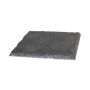 Support pour bougie carré en ardoise MARIANO, anthracite, 15x15cm