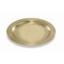 Soucoupe ronde en métal GREGORIA, pour bougies de Ø7 à 8cm, dorée, Ø7-8cm, Ø11,5cm