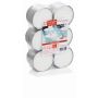 Lot de 12 grandes bougies chauffe-plat KENNY, blanc, 1,9cm, Ø5,7cm, 8h