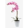 Orchidée artificielle Phalaenopsis CANDIDA dans un pot en céramique, rose, 65 cm
