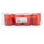 Bougie funéraire JESENIA, 4 pièces, rouge-blanc, 5,9cm, Ø5cm, 25h