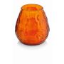 Photophore MAYELA rempli de cire, mandarine, 10,5cm, Ø10cm, 48h