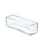 Vase rectangulaire JACK FIRE en verre transparent, 40x12cm, 12cm