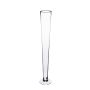 Grand vase conique WANJA sur pied, transparent, 80cm, Ø14cm