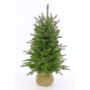 Sapin de Noël artificiel WELLINGTON, sac en jute, LED, 90cm, Ø65cm