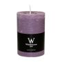 Bougie pilier AURORA, mauve, 14cm, Ø10cm, 100h - Made in Germany
