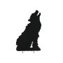 Décoration d'Halloween: silhouette SPOOKY WOLF, noir, 63cm