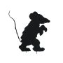 Élément décoratif d'Halloween: silhouette de souris SPOOKY MOUSE, noire, 56cm