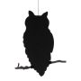Élément décoratif d'Halloween: silhouette de chouette SPOOKY OWL, noire, 62cm