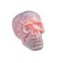 Élément décoratif d'Halloween Tête de mort MORTY avec fonction sonore, LED, 30x23cm