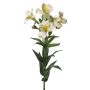 Fleur artificielle Alstroemeria AUBERTA, blanc-vert-rouge, 75cm, Ø6cm