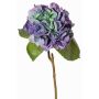 Hortensia artificiel CHIDORI, violet-bleu-vert, 60 cm, Ø 18 cm