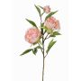Pivoine artificielle sur tige MANJA, rose, 70cm, Ø8-10cm