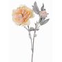 Pivoine artificielle MALINE, neige, saumon-jaune, 60cm, Ø13cm
