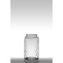 Bougeoir de table en verre ROSIE avec motif losange, cylindre/ronde, transparent, 26,5cm, Ø16cm