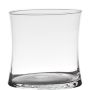 Bougeoir de table en verre DENNY, sablier/rond, transparent, 15cm, Ø15cm