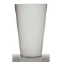 Vase à poser au sol en verre ANNA EARTH, conique/rond, blanc, 40cm, Ø25cm