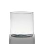 Bougeoir de table ALONDRA, cylindre/rond, transparent, 15cm, Ø15cm