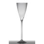 Vase à poser au sol en verre VIVIEN sur pied, conique/rond, transparent, 80cm, Ø19,5cm