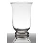 Bougeoir de table ANASTASIYA sur pied, sablier/rond, transparent, 20cm, Ø14cm