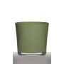 Pot de fleurs ALENA, cylindre/rond, vert herbe, 16cm, Ø17cm