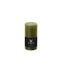 Bougie pilier / bougie en cire AURORA, vert olive, 12cm, Ø5,8cm, 42h - Made in Germany