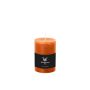 Bougie pilier / bougie en cire AURORA, orange, 10cm, Ø6,8cm, 42h - Made in Germany