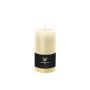 Bougie pilier / bougie en cire AURORA, crème, 13cm, Ø6,8cm, 54h - Made in Germany