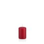 Bougie votive / bougie cylindrique MAEVA, rouge foncé, 8cm, Ø5cm, 18h - Made in Germany