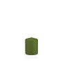 Bougie votive / bougie cylindrique MAEVA, vert olive, 8cm, Ø6cm, 29h - Made in Germany