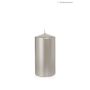 Bougie de Noël / bougie cylindrique ROSELLA, argent, 12cm, Ø6cm, 40h - Made in Germany