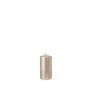 Bougie de Noël / bougie cylindrique ROSELLA, nacre, 12cm, Ø6cm, 40h - Made in Germany